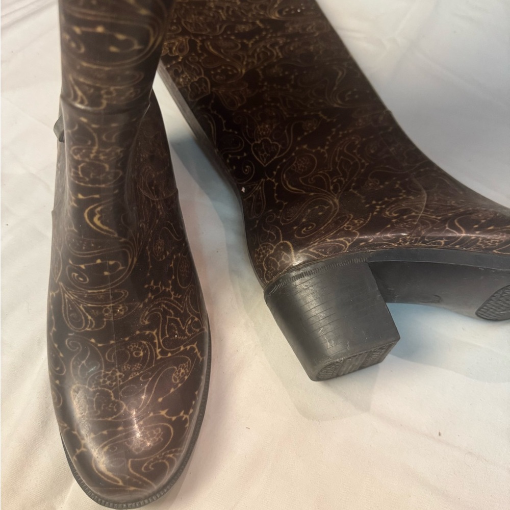 A Cowgirl’s Dream Chic Brown Patterned Heeled Rai… - image 3